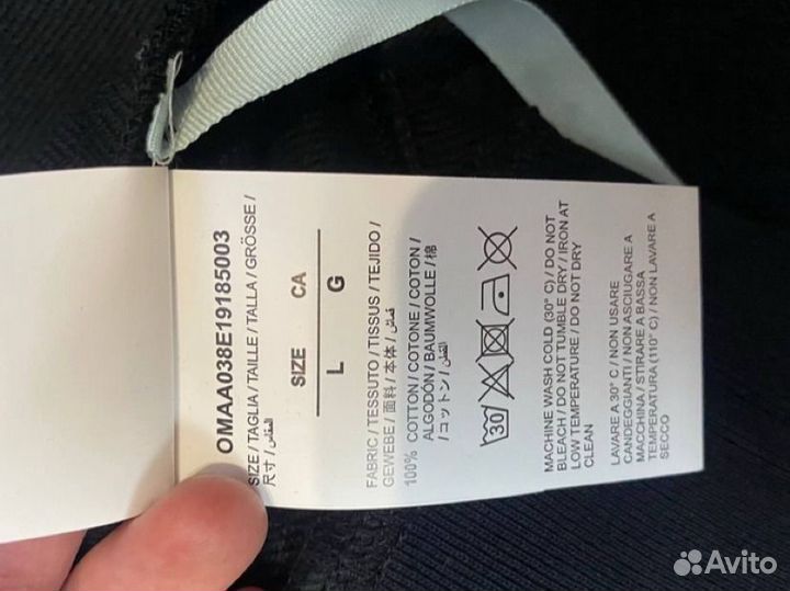 Худи off white caravaggio crowning черное S - XL