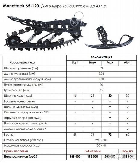 Сноубайк гусеница для мотоцикла снегоход вездеход