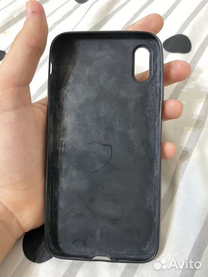 Чехол для iPhone X/XS, силиконовый, ребристый