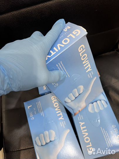 Перчатки нитриловые glovity Упаковка 100 штук