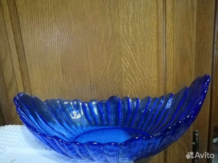 Ваза для фруктов кобальт