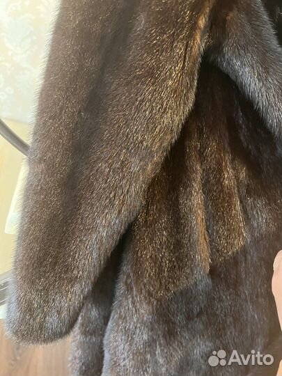 Шуба норковая с капюшоном 48 50