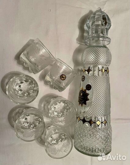 Графин с рюмками Гусь Хрустальный