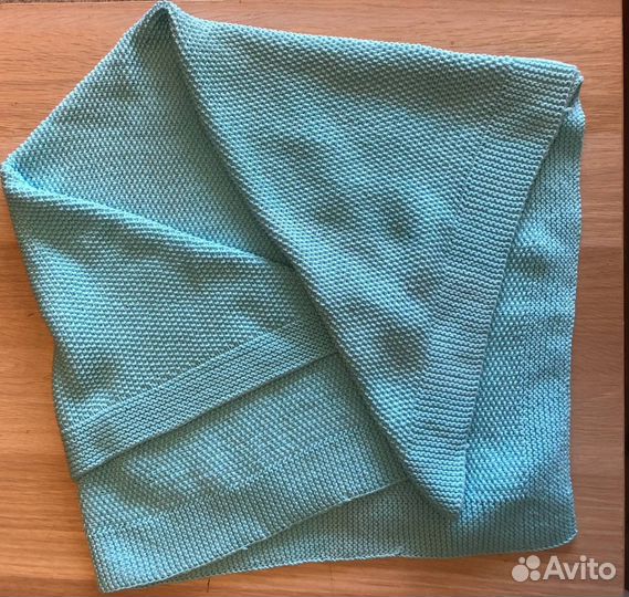 Плед детский вязаный ручная работа 85*90