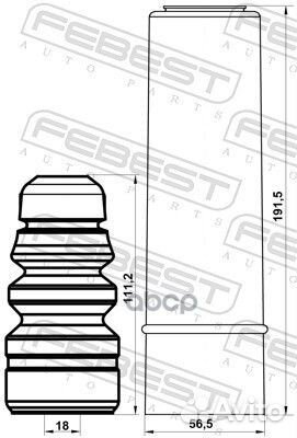 Пыльник-отбойник амортизатора зад Febest