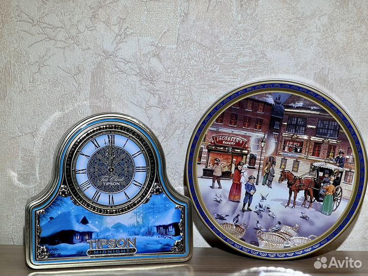 Жестяные банки коробки из-под чая, печенья