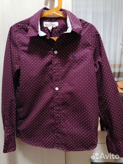 Отличная рубашка H&M в красивом цвете марсала р134