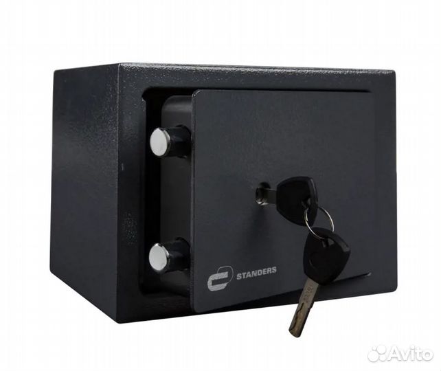 Сейф 4 л ключевой замок 20x15x15 см сталь