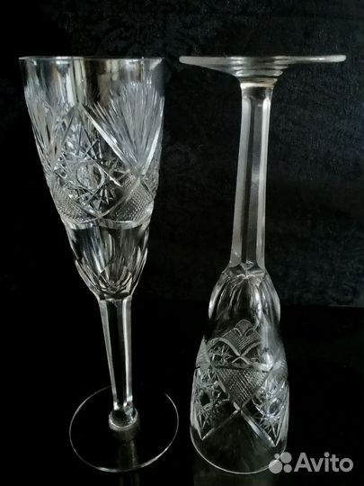 Рюмки фужеры стопки хрустальные посуда СССР