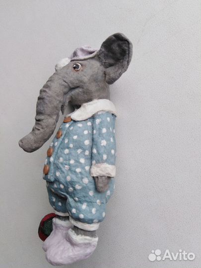 Ватная игрушка слоник