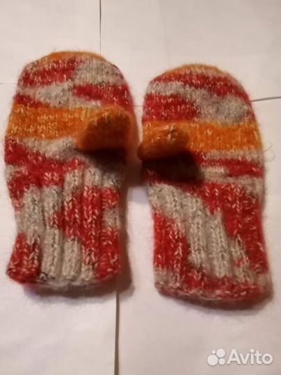 Женские варежки вязаные ручной работы