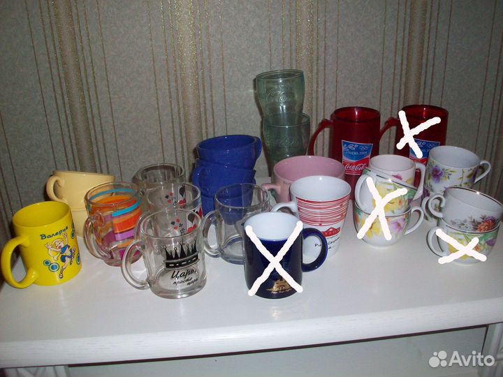 Стаканы Кока-Кола Кружки, чайные пары, чашки от