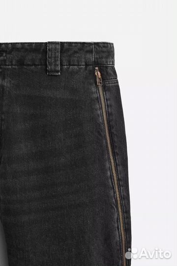Джинсы Zara flared с молнией
