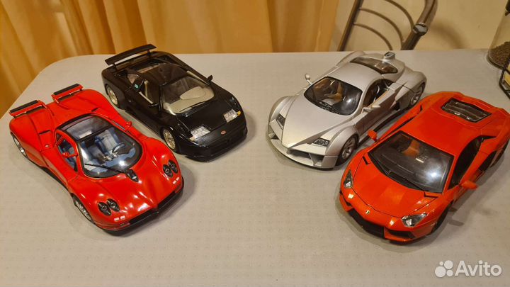 Модели супер и гиперкаров в масштабе 1/18