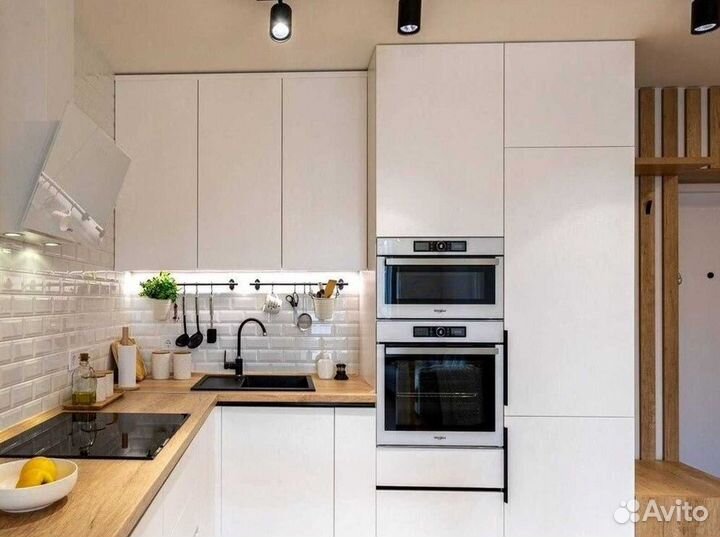 Угловая кухня с мдф фасадами