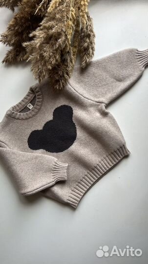 Детский свитер теплый бежевый новый