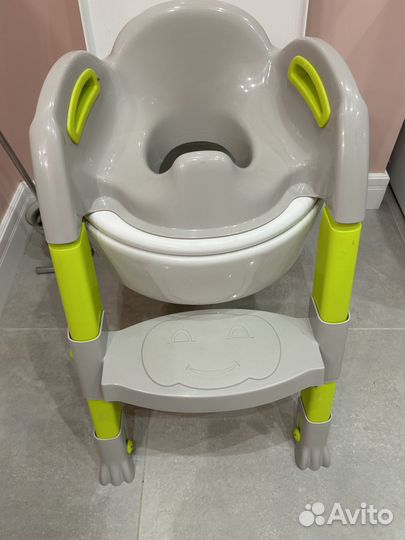 Детское сиденье для унитаза со ступенькой