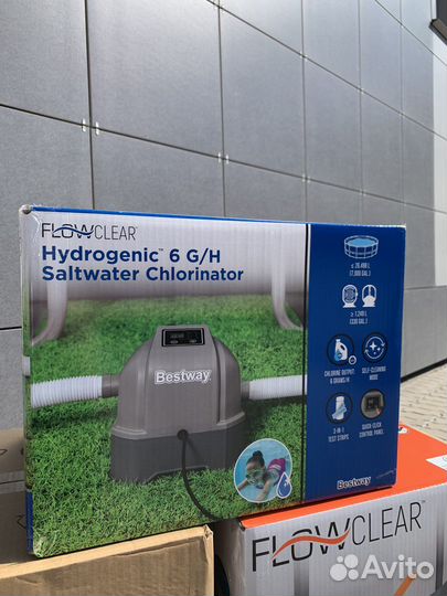 Фильтр для бассейна, хлорогенератор, скиммер