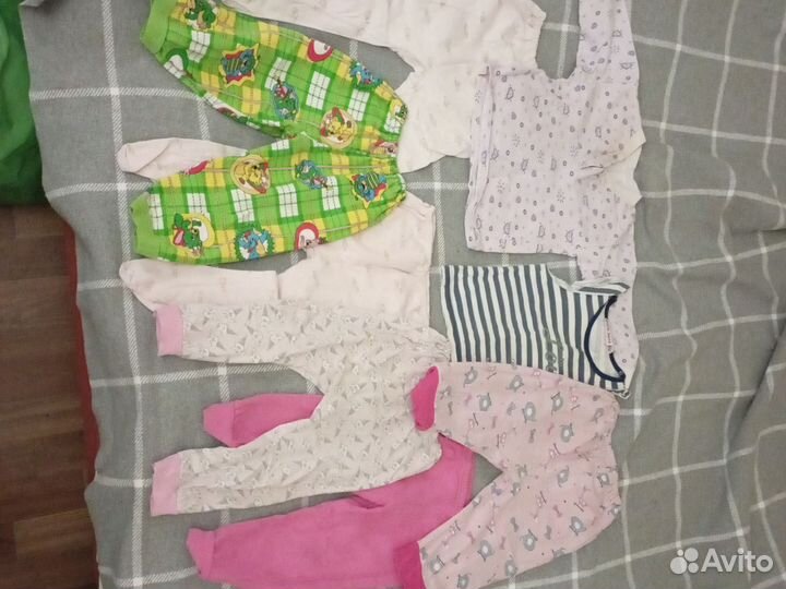 Детские вещи пакетом от 0 до года для девочки