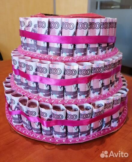 Упаковка для подарков, денежный торт