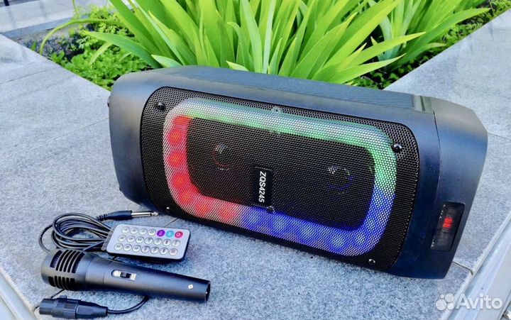Блютуз колонка мощная с караоке и эквалайзером