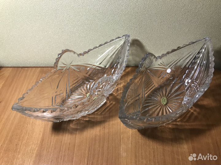 Ваза для стола. Салатник. Конфетница. Хрусталь