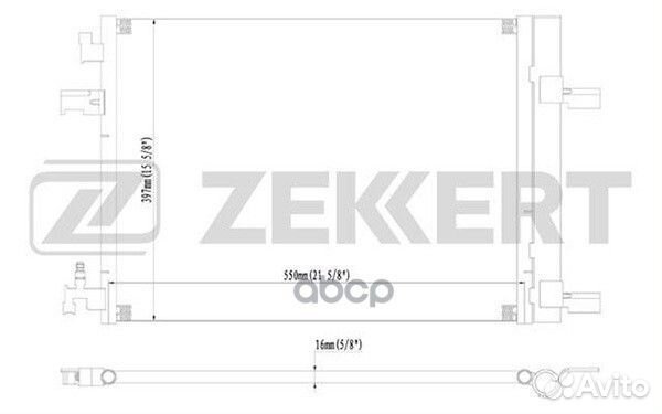 Радиатор конд. Chevrolet Cruze (J30 ) 09- Opel