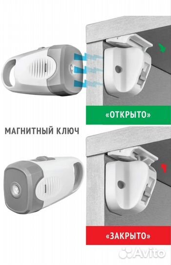 Детские магнитные замки-блокираторы