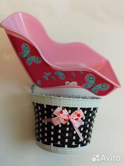 Корзинка и кукольное сиденье для велосипеда