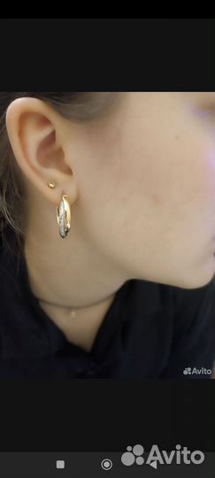 Золотые серьги конго