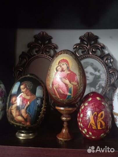 Сувенирные яйца, с росписью,дерево, лакированы