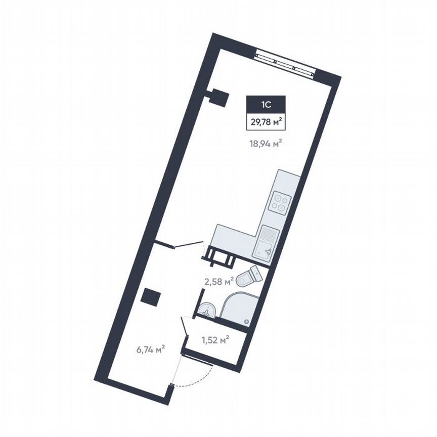 Квартира-студия, 29,1 м², 18/18 эт.