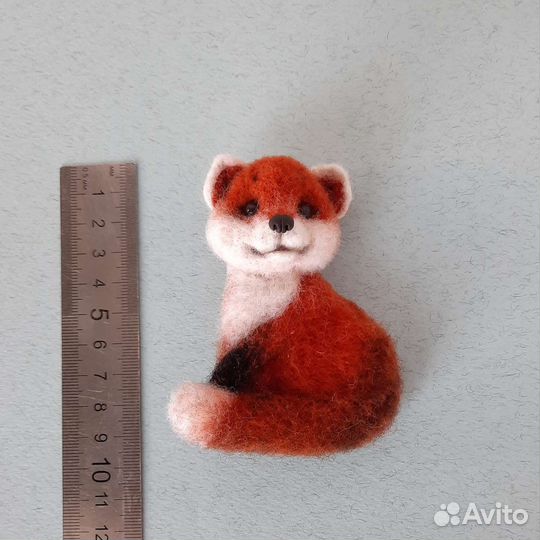 Брошь лиса для девочки женщины ручная работа