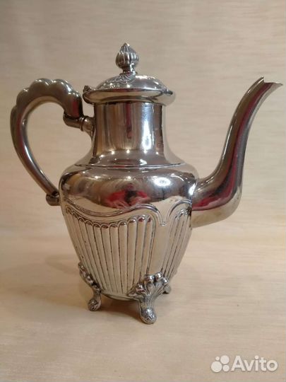 Чайник/кофейник латунь серебрение Европа