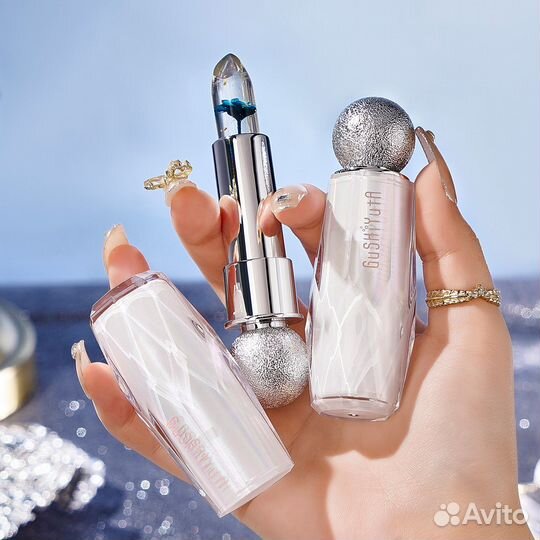 Набор крем-кушон кристалл и бальзам для губ 2в1