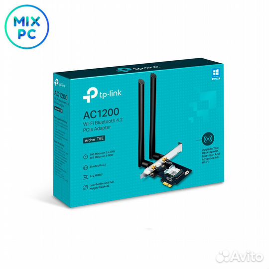 Адаптер WiFi+Bluetooth TP-Link archer T5E AC1200 д
