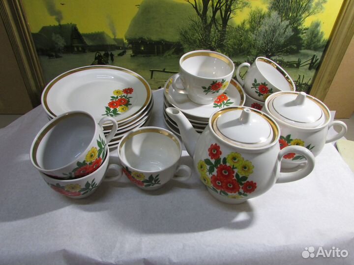 Сервиз чайный Прокопьевский фарфоровый завод