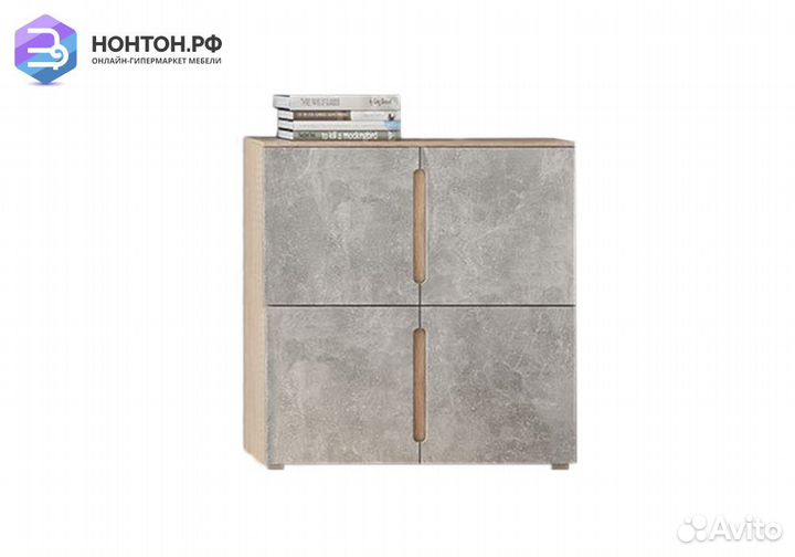 Тумба Ким бетон темный / сонома