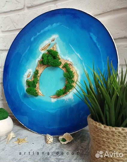 Картина из эпоксидной смолы Остров Вила-Франка