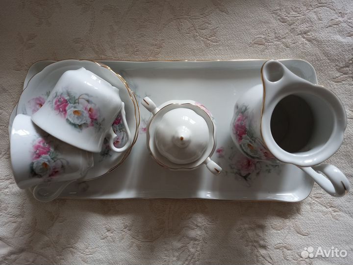 Кофейный сервиз чешский фарфор Leander 1946 RGK