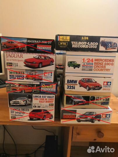 Сборные модели 1/24 BMW, Mercedes, Maserati