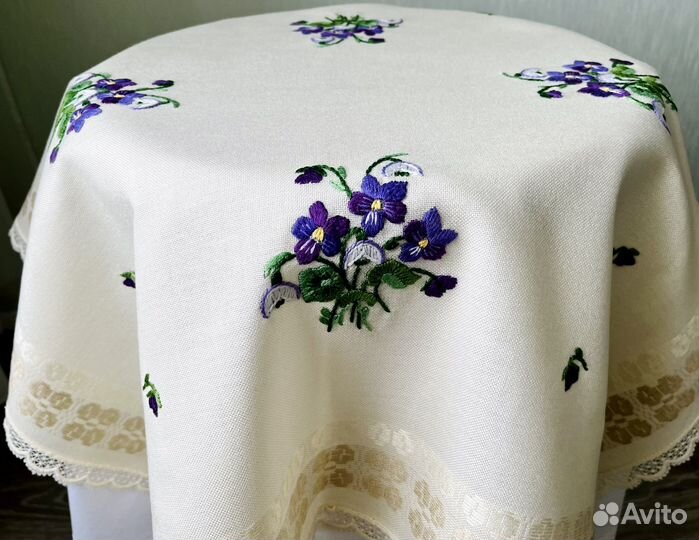 Скатерть наперон вышивка кружево Германия