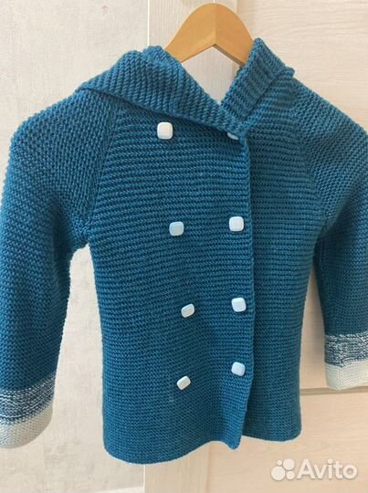 Вязаное пальто на девочку