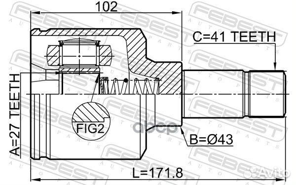 ШРУС внутренний citroen jumper III/ relay III 06