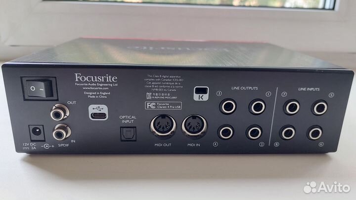 Внешняя звуковая карта Focusrite Clarett 4pre usb