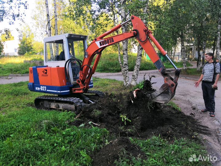 Услуги миниэкскаватора