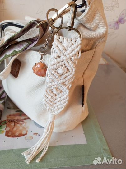 Брелок в стиле бохо аутентичный на сумку hand made