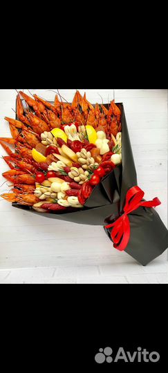 Съедобные букеты из раков и морепродуктов