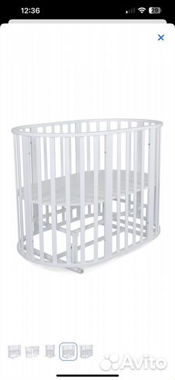 Детская кроватка с маятником круглая