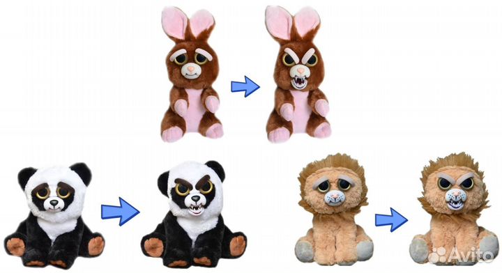 Мягкая игрушка Добрый Злой мишка коричневый